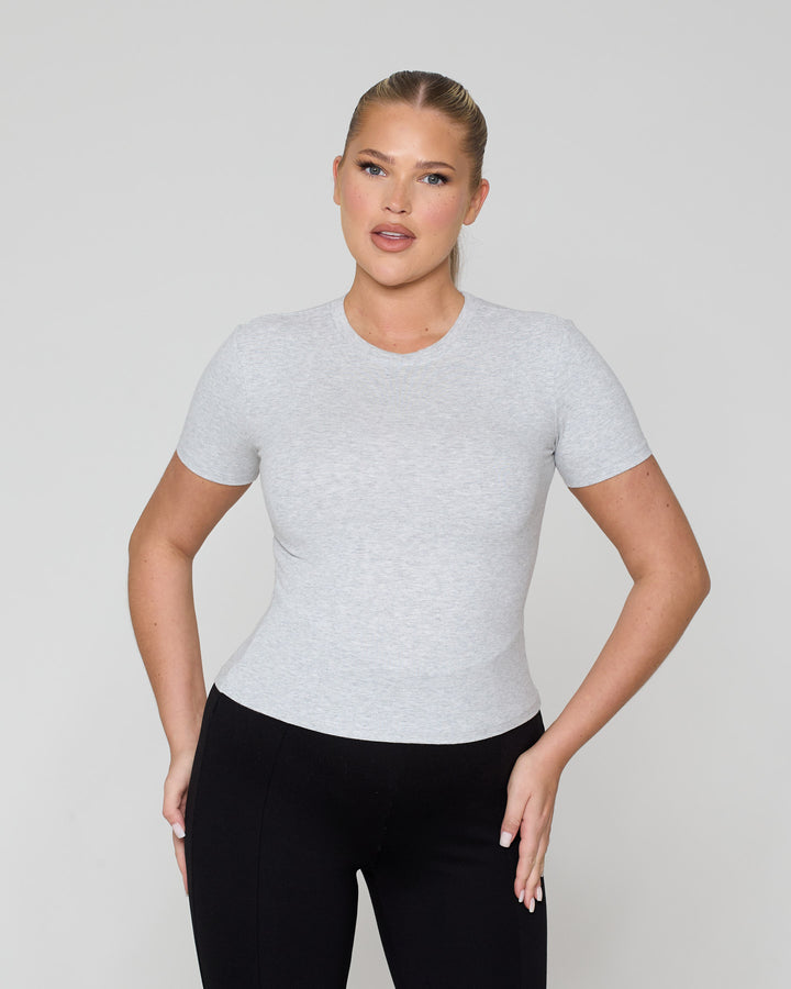 Its Snatched Tee Grey Marl