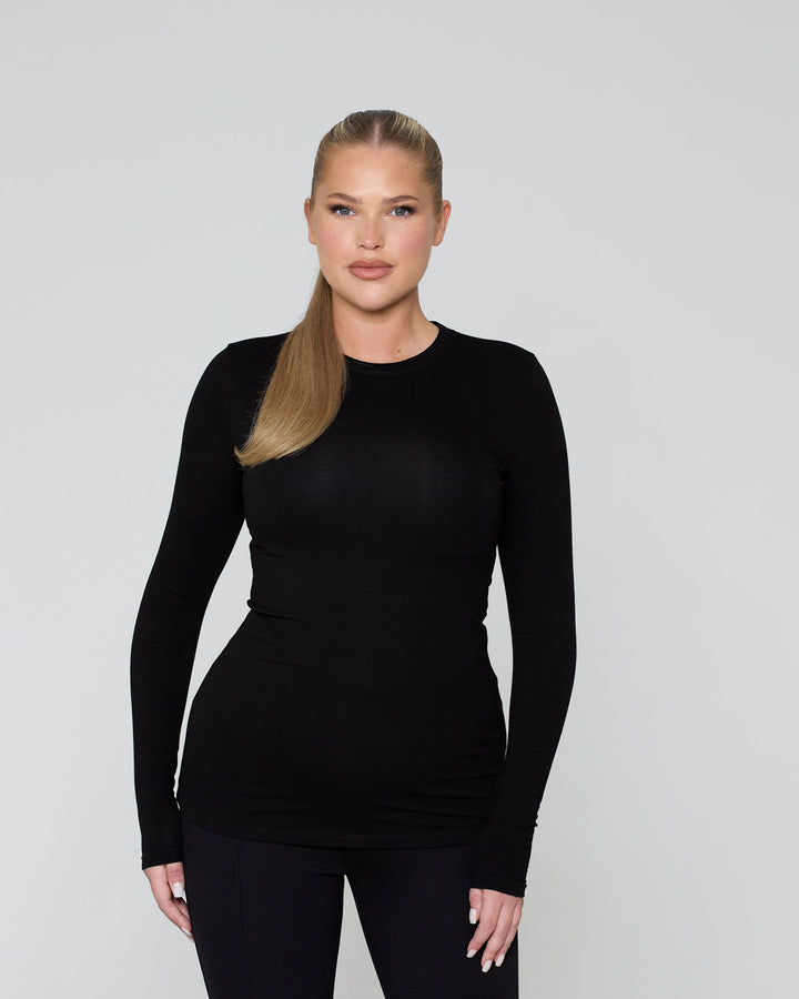 Snatched Ultimate Long Sleeve Tee Black