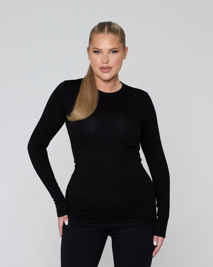 Snatched Ultimate Long Sleeve Tee Black