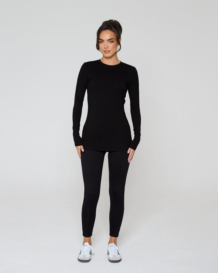 Snatched Ultimate Long Sleeve Tee Black