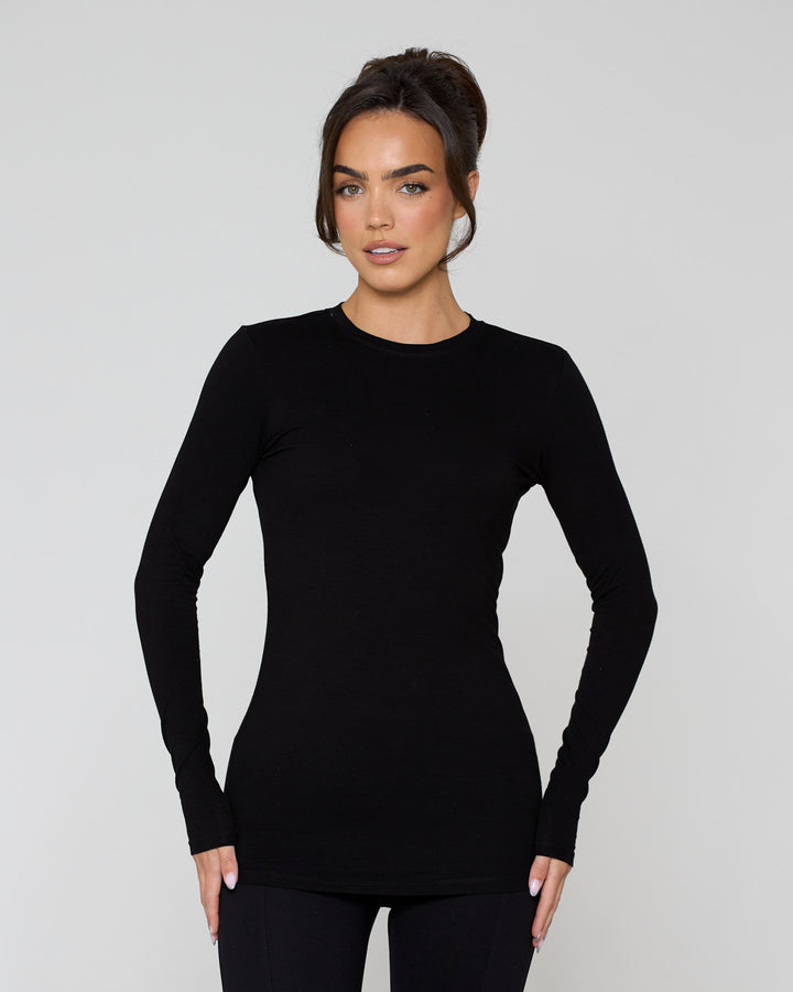 Snatched Ultimate Long Sleeve Tee Black