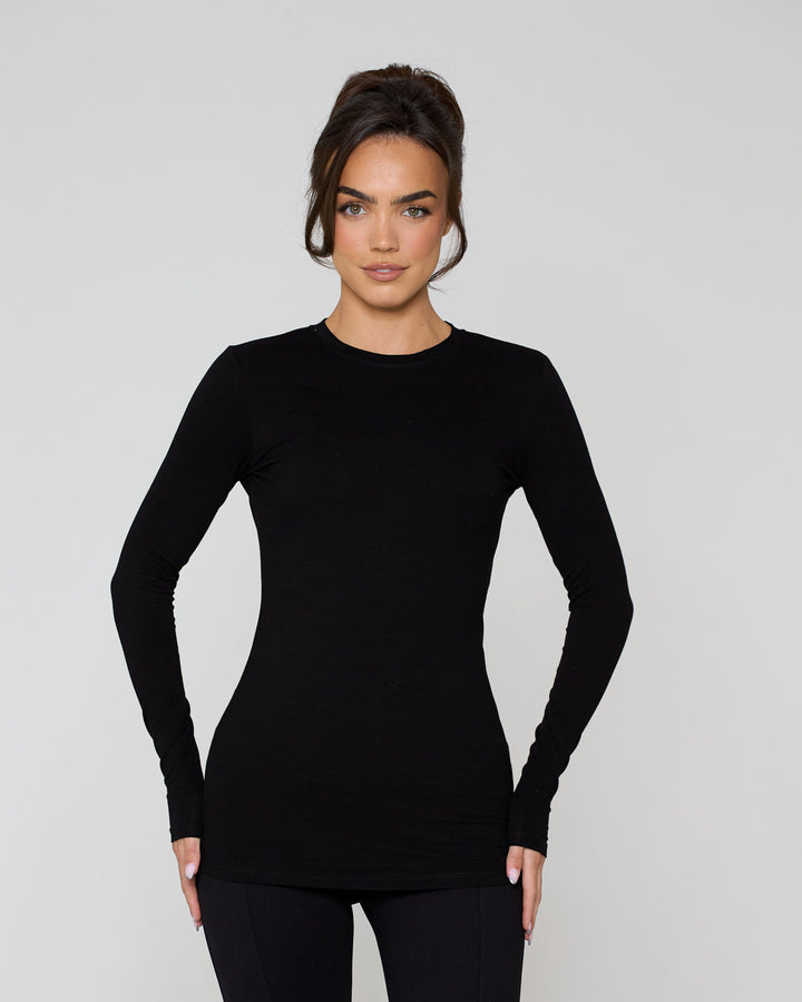 Snatched Ultimate Long Sleeve Tee Black