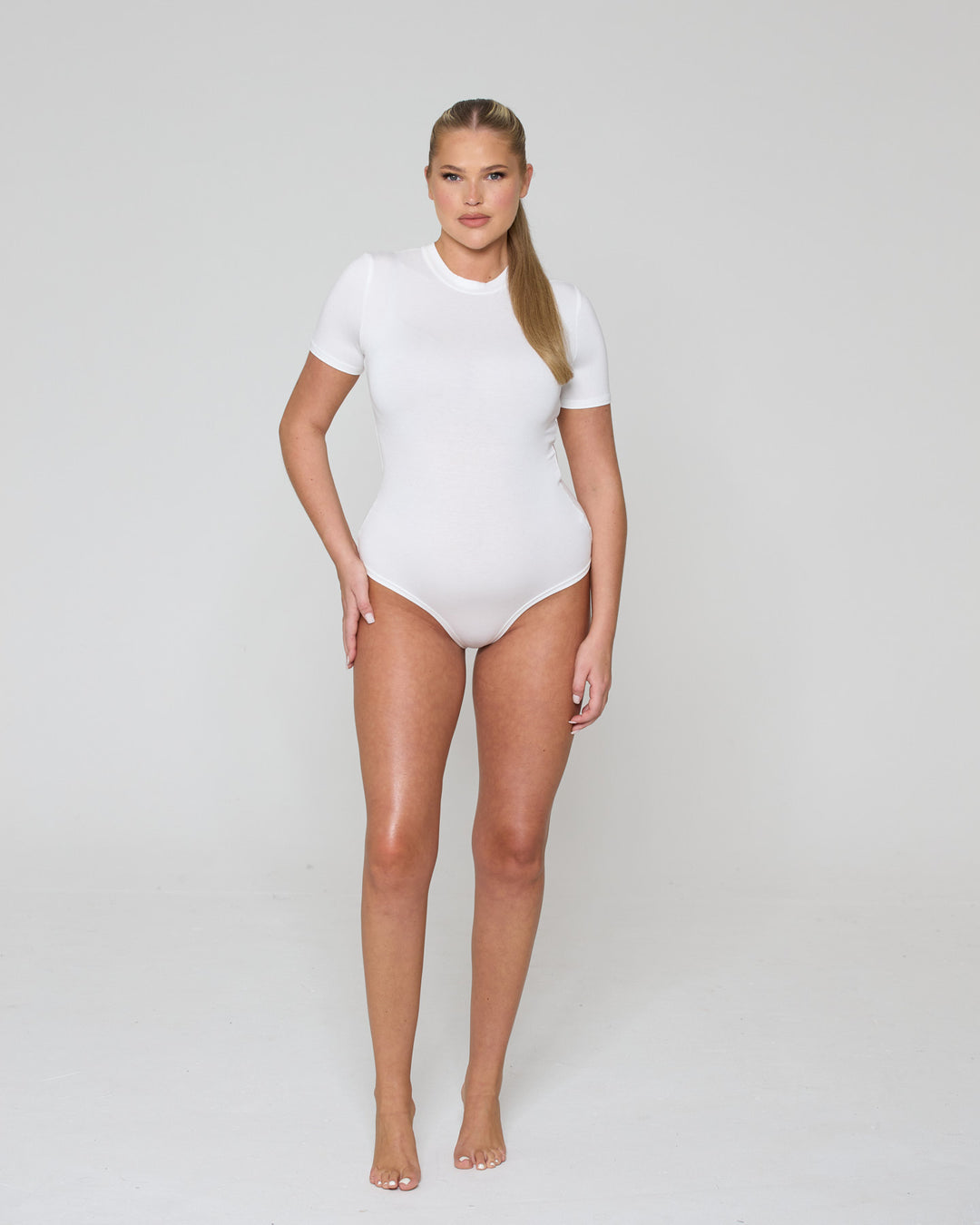 Soft Side Short Sleeve Bodysuit White