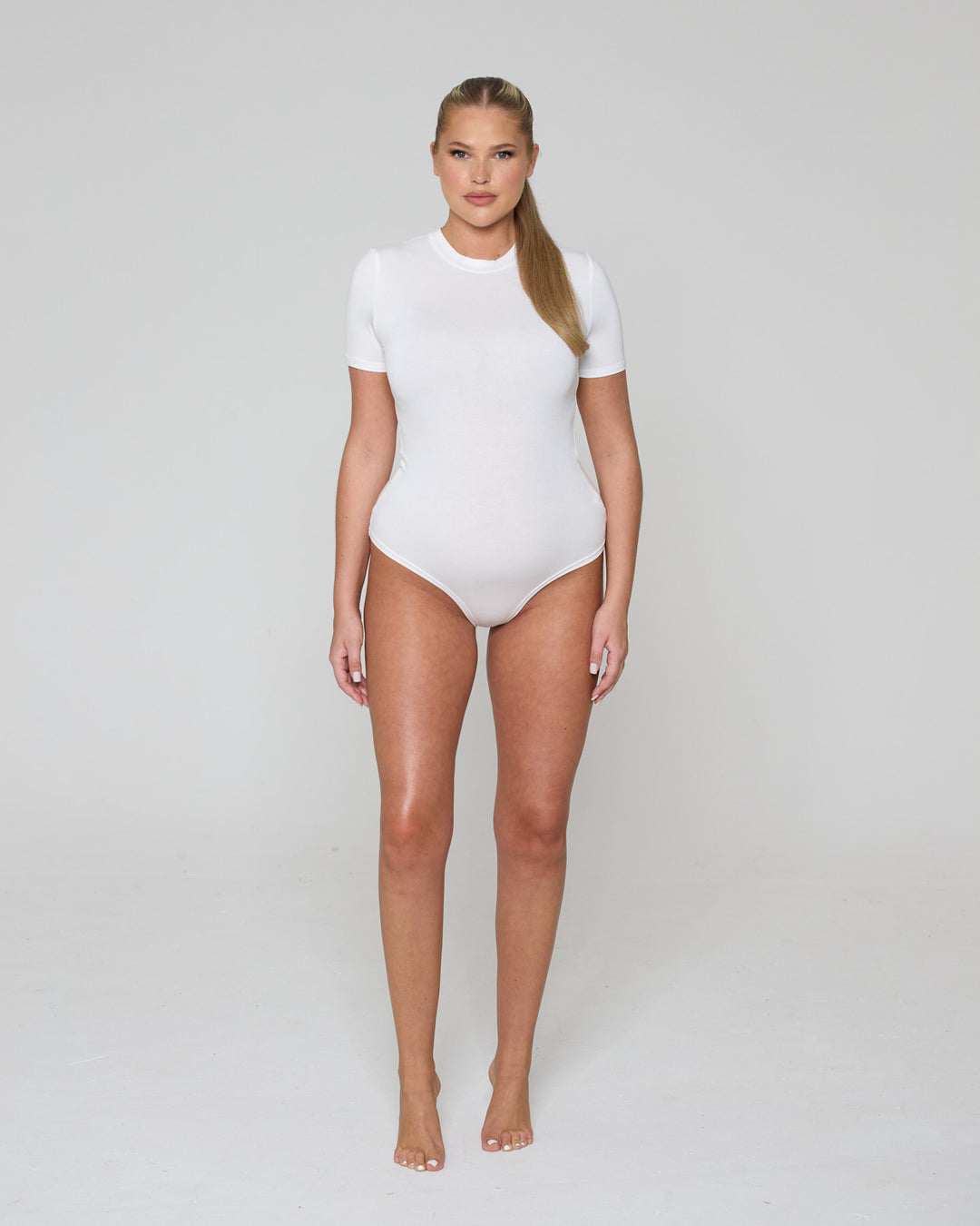 Soft Side Short Sleeve Bodysuit White