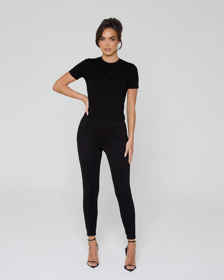 Snatched High Waisted Leggings Black