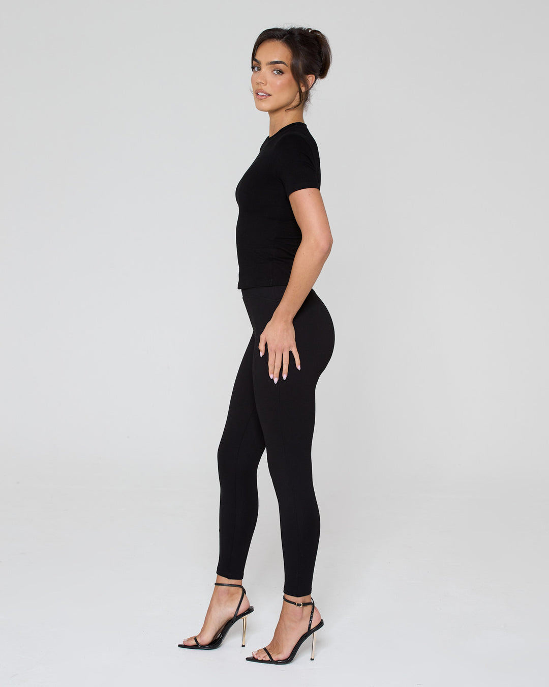 Snatched High Waisted Leggings Black