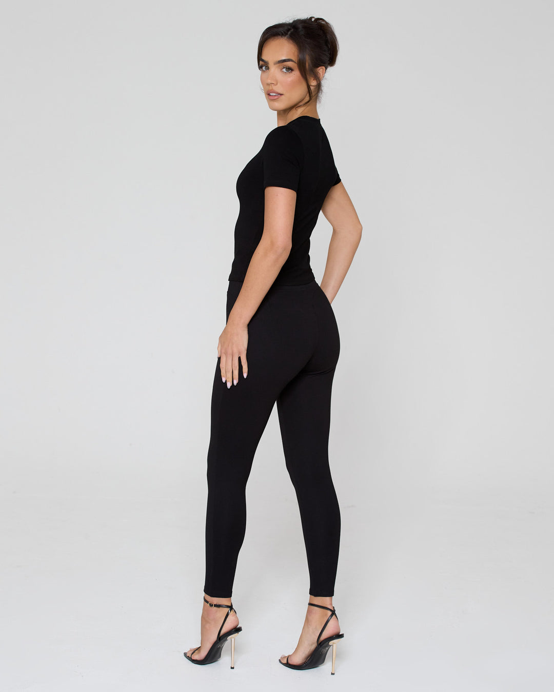 Snatched High Waisted Leggings Black