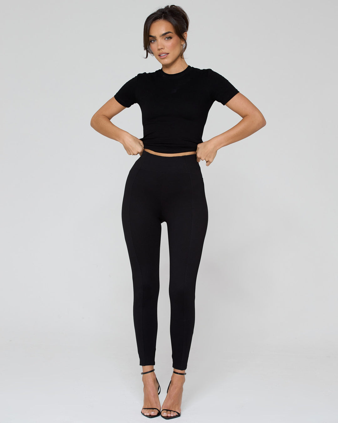 Snatched High Waisted Leggings Black