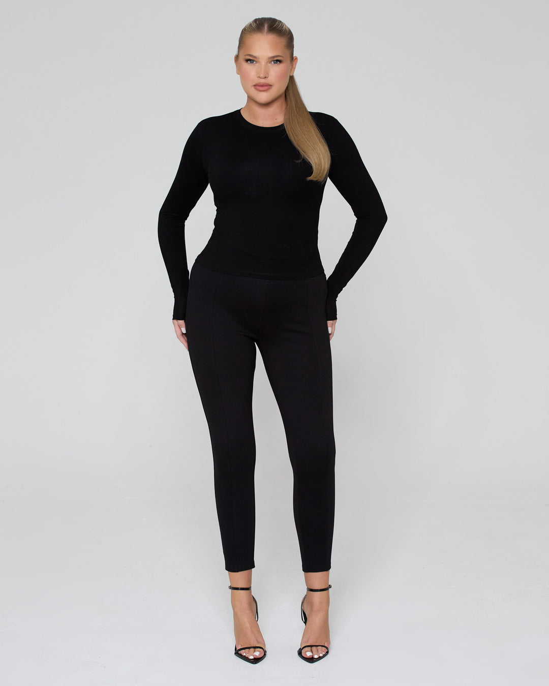 Snatched High Waisted Leggings Black